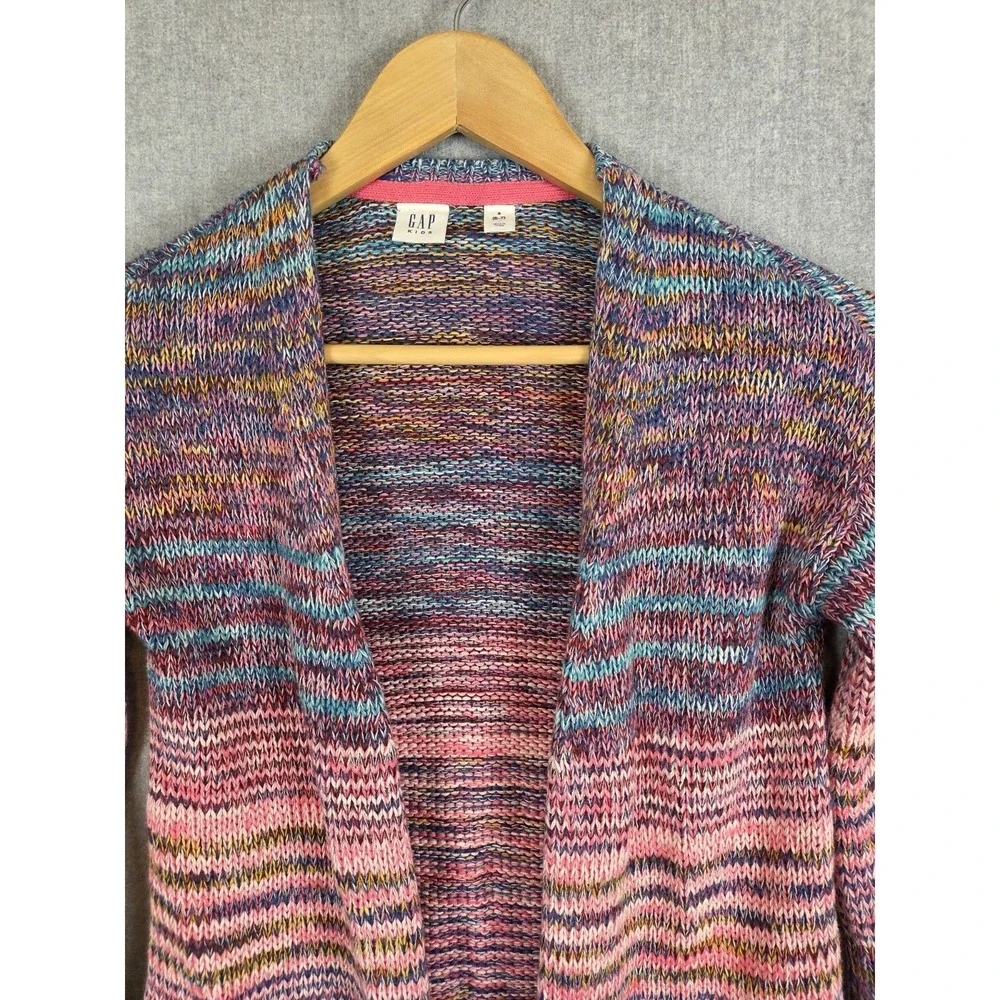 Gap Kids Open Cardigan Sweater Marble Ombre Girls S 6-7 Primrose Boho Hippie Y2K
